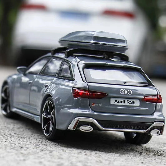 1/32 Audi RS6 Avant Alloy Station Wagon Car Model Diecast Metal Toy Vehicles Car Model Simulation Sound and Light Childrens Gift